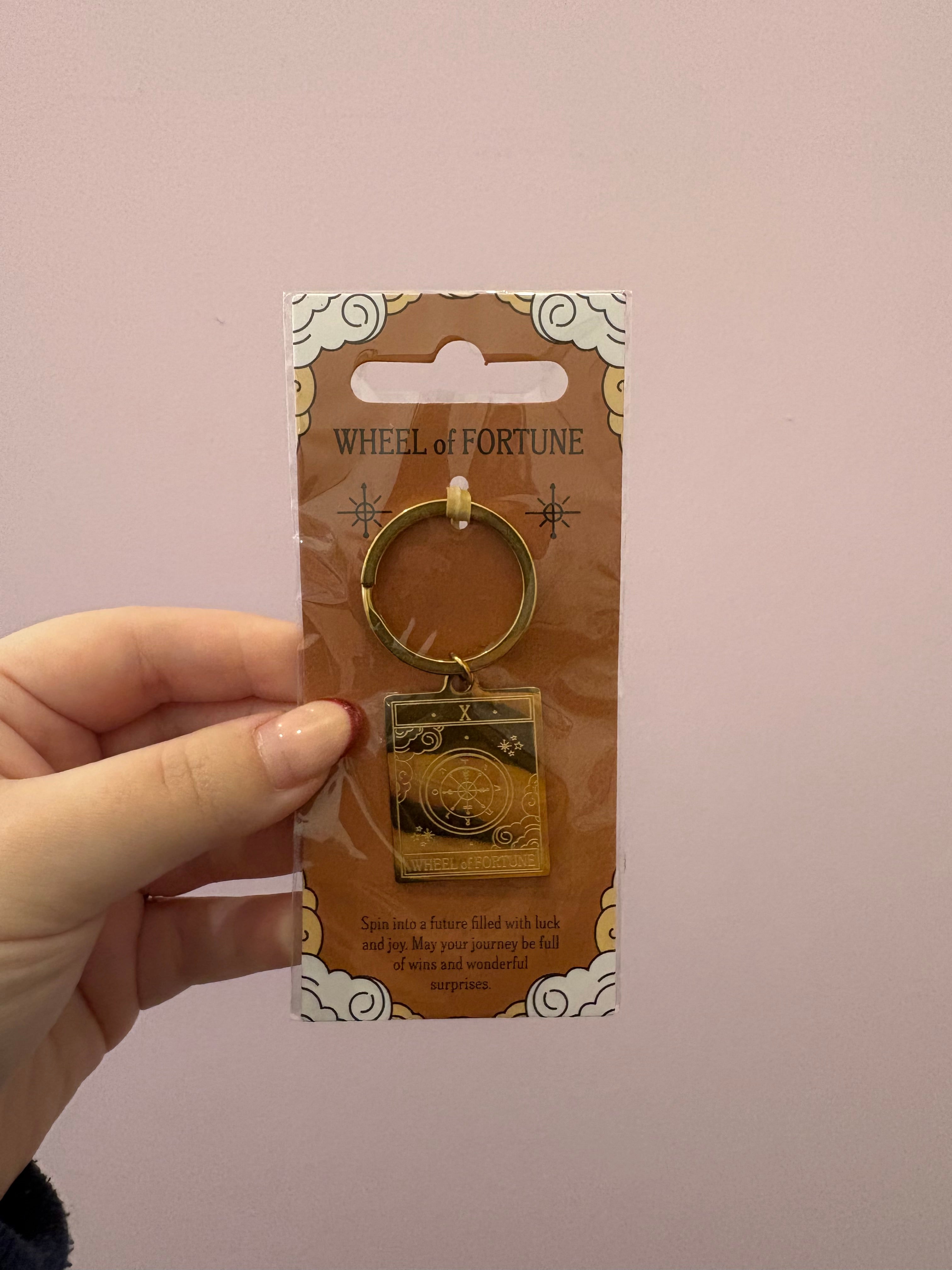 The Wheel Of Fortune Vintage Tarot Card Keyring