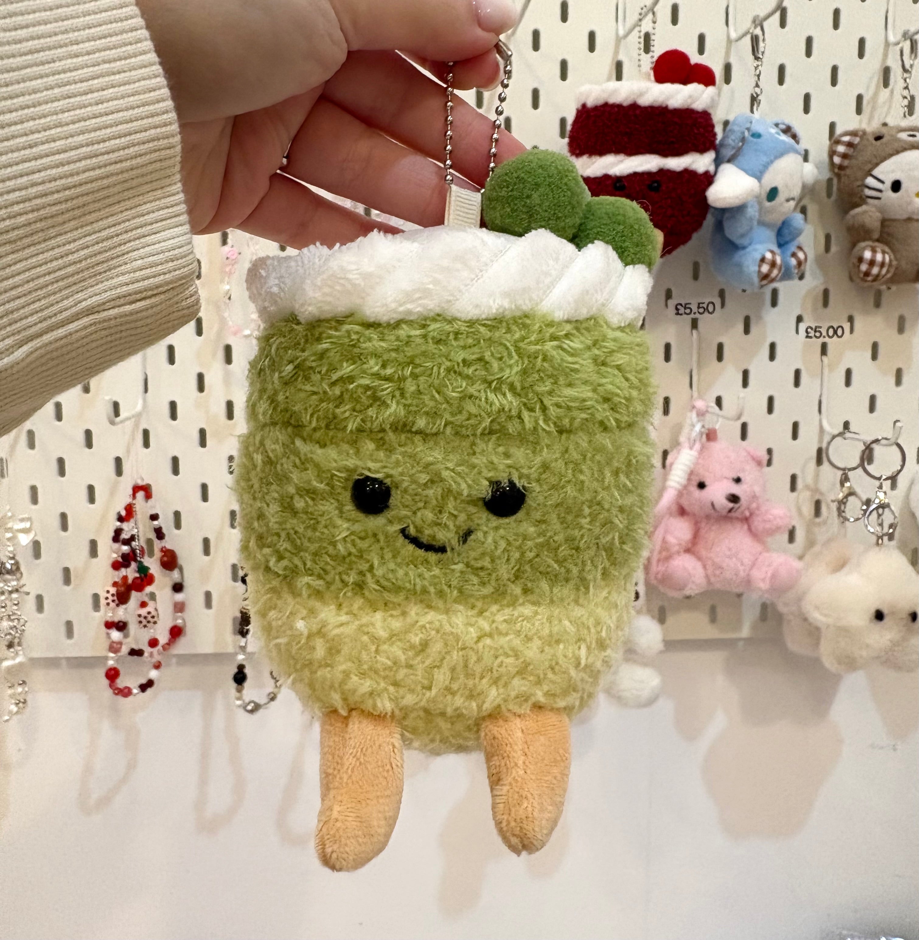 Green Grape Cake Plush Bag Charm