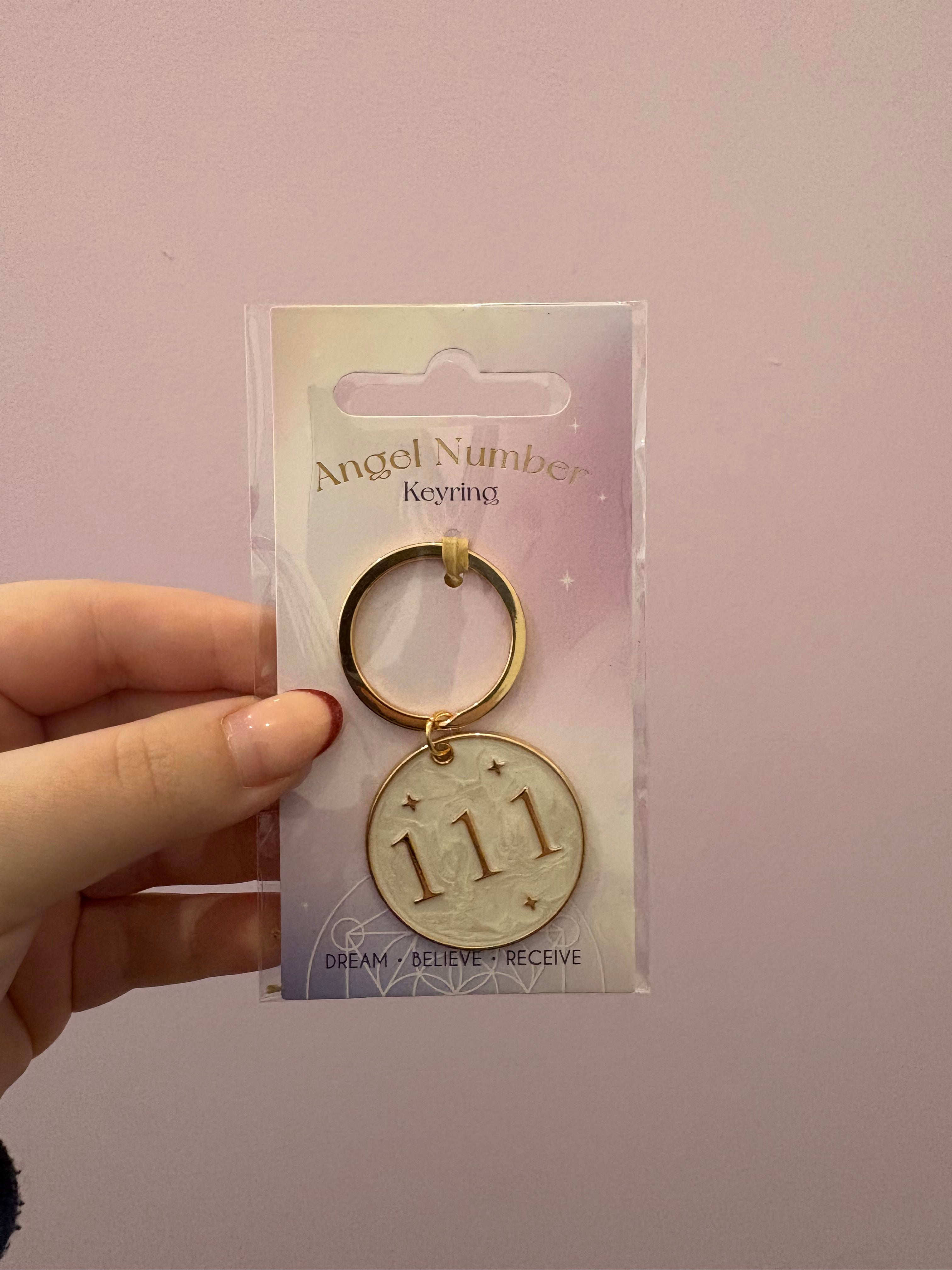 111 Angel Number Keyring