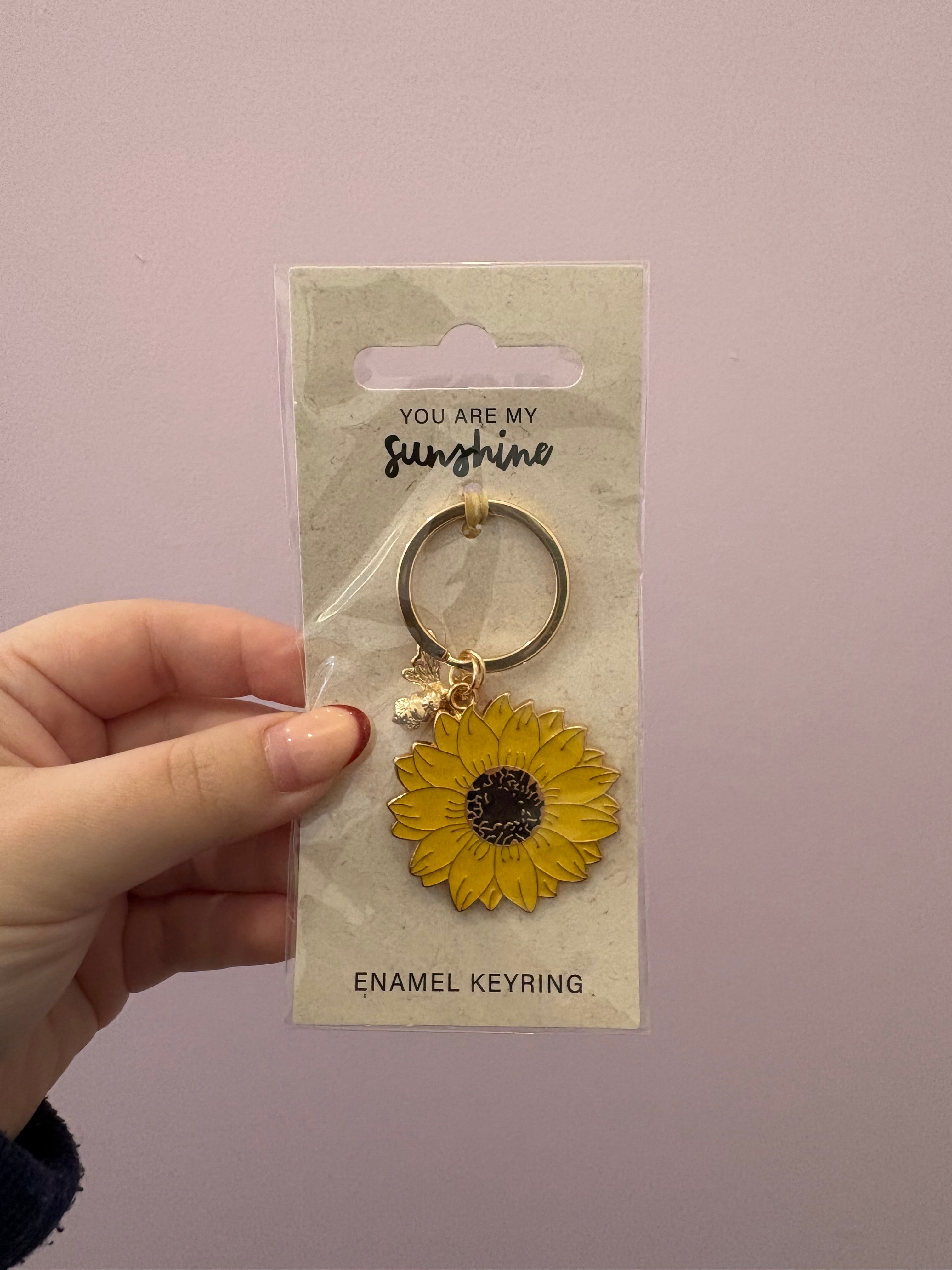 'Your Are My Sunshine' Sunflower Keyring
