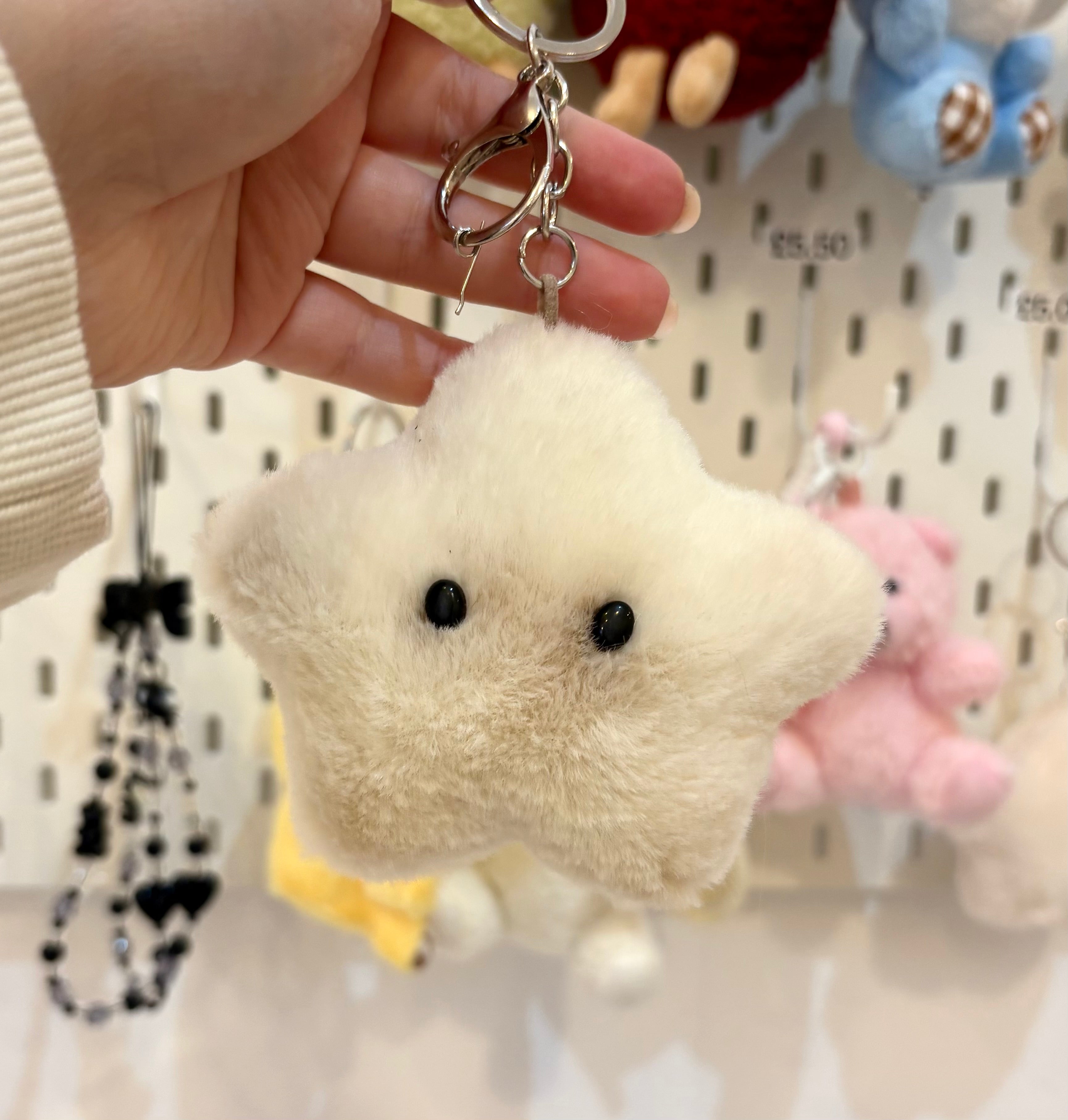 White Star Plush Bag Charm