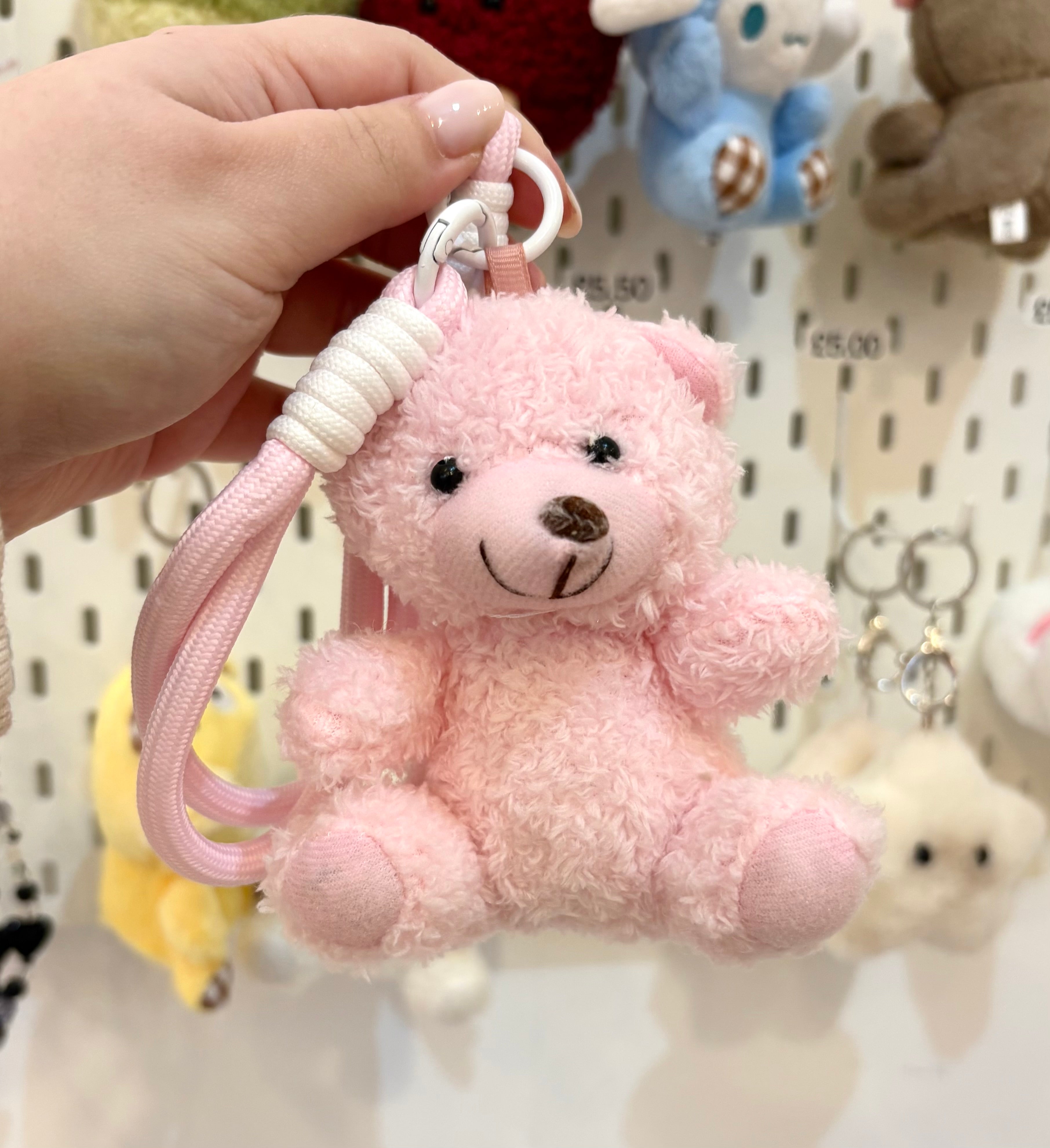Pink Bear Plush Bag Charm