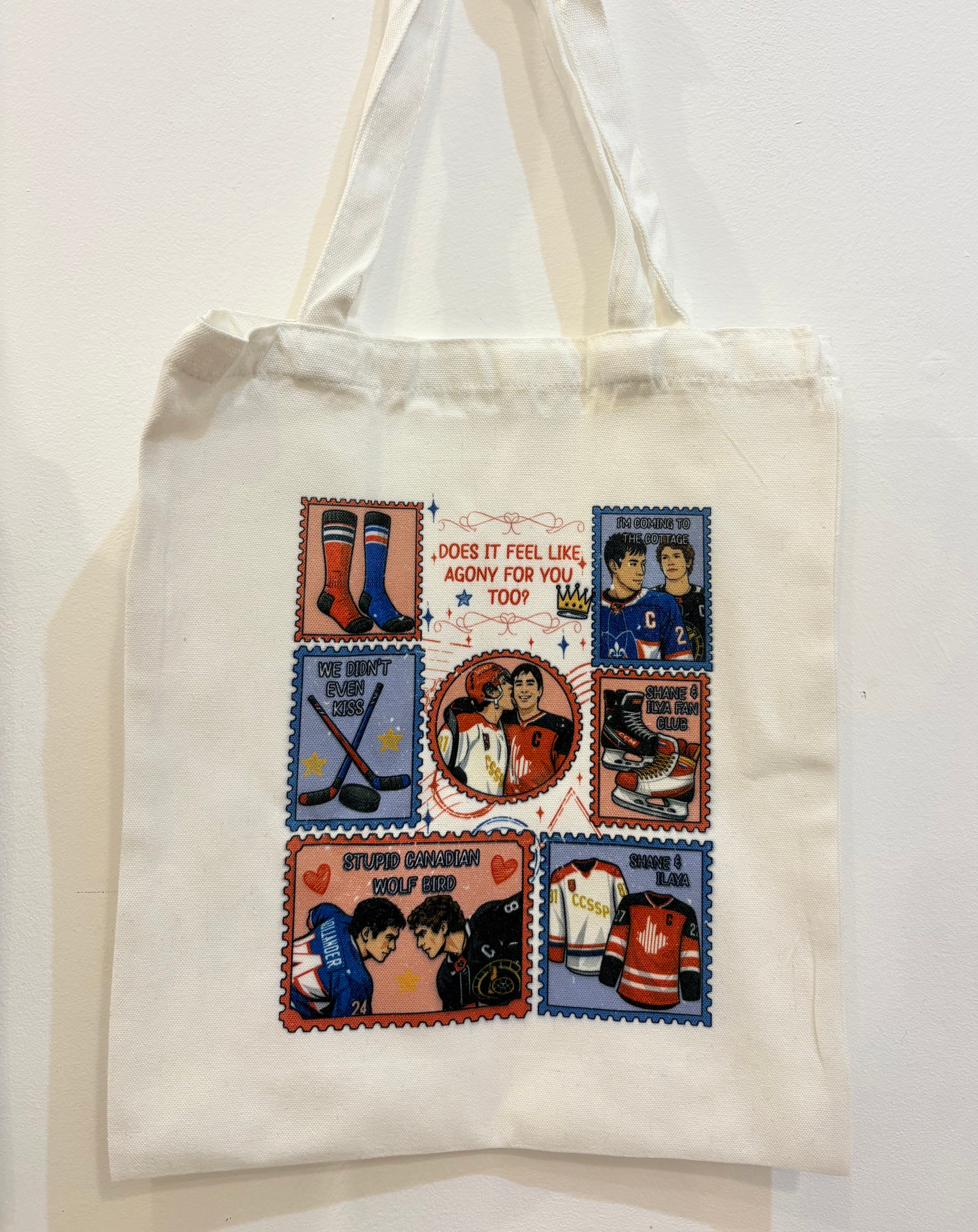 Heated Rivalry Stamps Tote Bag