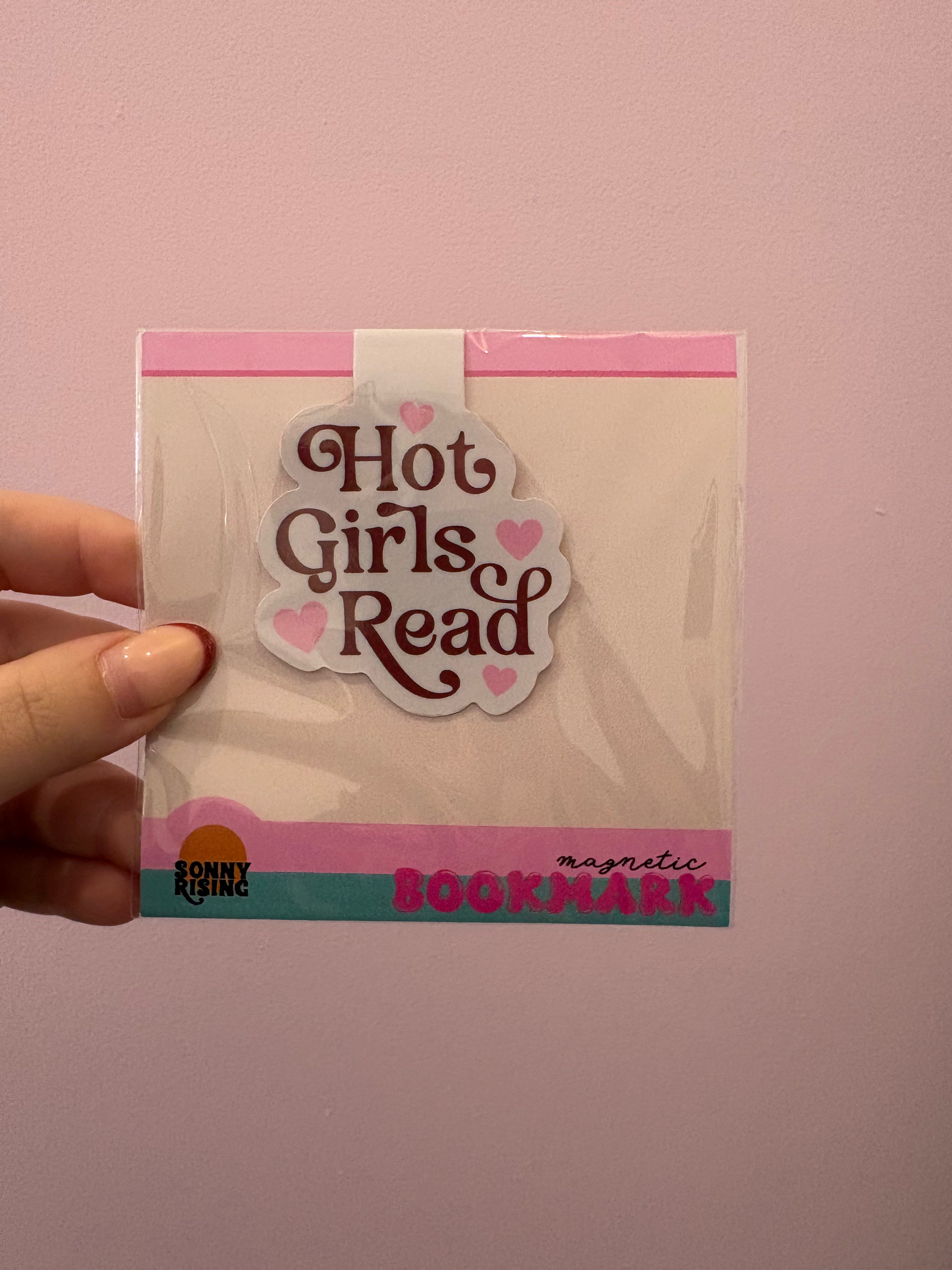 'Hot Girls Read' Magnetic Bookmark