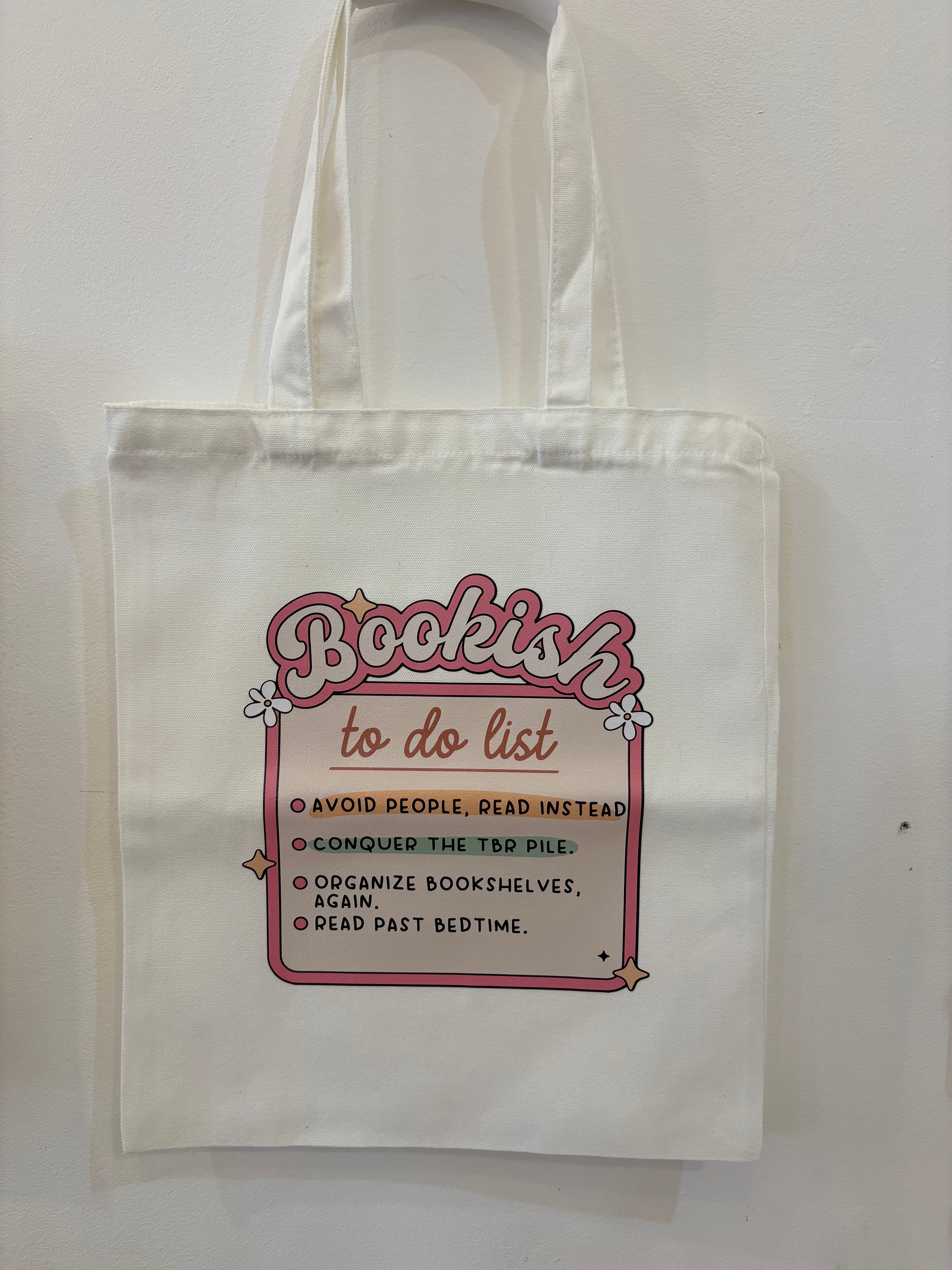'Bookish To Do List' Canvas Tote Bag